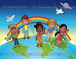 Дети в мире - изображение в формате EPS