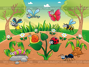 Funny bugs - vector clip art