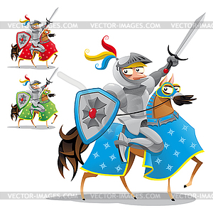 Knight and horse - vector image