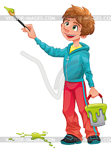 Boy painter - vector clip art