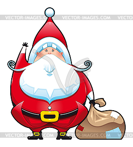 Santa Claus with bag - vector EPS clipart