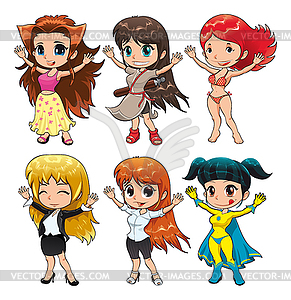 Costumes for avatar - vector clip art