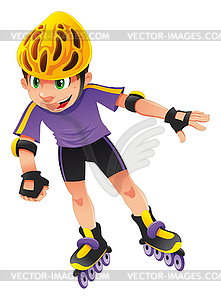 Rollerblade boy Rollerblade boy - vector image