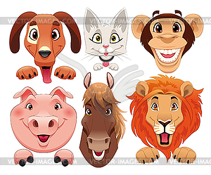 Animals portrait - vector image