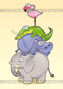 Pyramid animal - vector clip art
