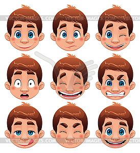 Boy Expressions - vector image