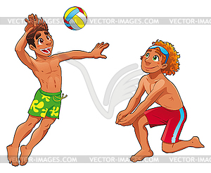 Пляжный волейбол - векторный клипарт