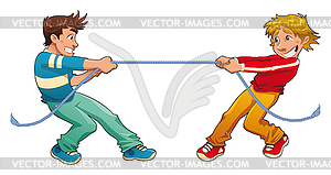 Tug of war - vector image