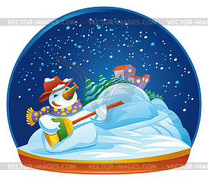 Snowman - vector image