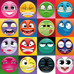 Group of expression - vector clipart / vector image