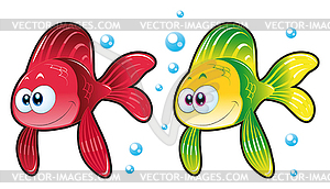 Two Fish - color vector clipart