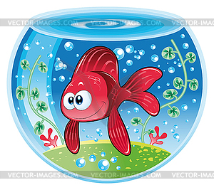 Baby fish in water - vector image