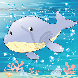 Детские кита - клипарт в формате EPS