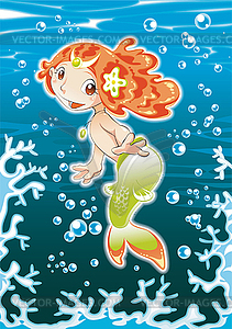 Baby Mermaid - vector image