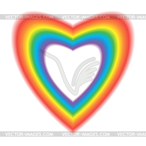 Heart in Rainbow Colors - vector clipart