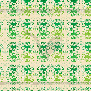 Бесшовные цветочный узор зеленая - графика в векторном формате