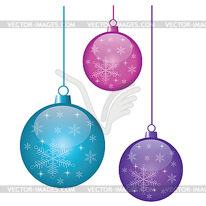 New year balls - vector clip art