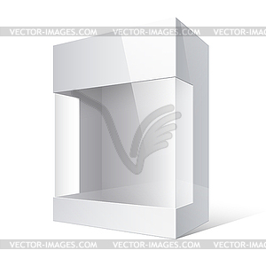 Package Box with transparent plastic window - vector clipart / vector image