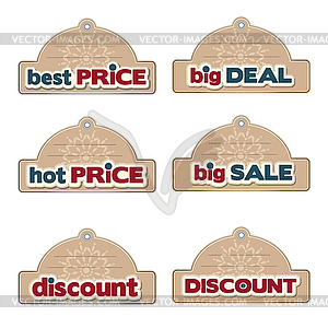 Set of promotional labels - vector clipart