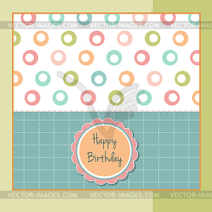 Greeting card template design - vector image