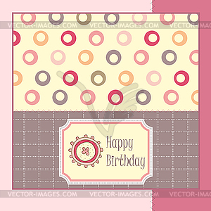 Greeting card template design - vector image