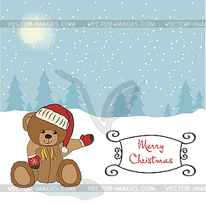 Christmas greeting card - vector image