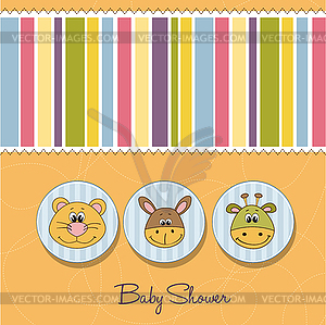 Baby shower card - vector clipart