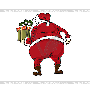 Санта, изолированных на белом Backgound - векторное изображение клипарта