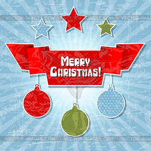 Eps 10 Christmas retro background in style of - vector clipart