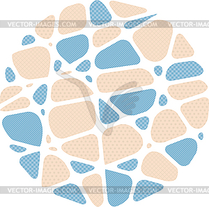 Abstract mosaic background in shape of circle - vector image