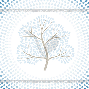 Winter tree season abstract background.  - vector image