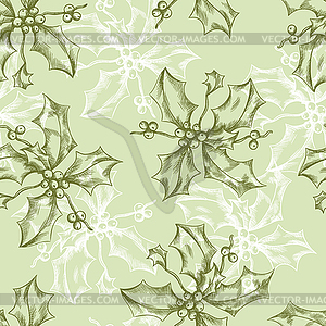 Vintage Christmas and Holidays seamless pattern - vector clipart