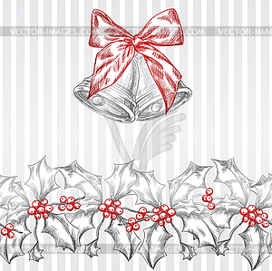 Vintage Christmas and Holidays seamless pattern - vector image