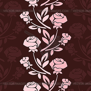 Floral seamless pattern with rose in pastel tones - vector image