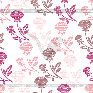 Floral seamless pattern with rose in pastel tones - vector image