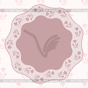 Vintage lace background, ornamental flowers. card - royalty-free vector image