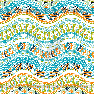 Colorful ethnicity ornament, seamless pattern - vector image