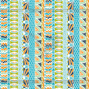 Colorful ethnicity ornament, seamless pattern - vector image