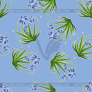 Pastel background with blue snowdrops.  - vector image