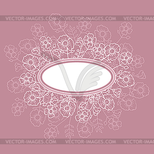 Abstract floral background. flower card for design - color vector clipart