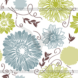 Background with flowers. (Seamless Pattern) - vector image