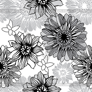 Background with flowers. (Seamless Pattern) - vector clipart / vector image