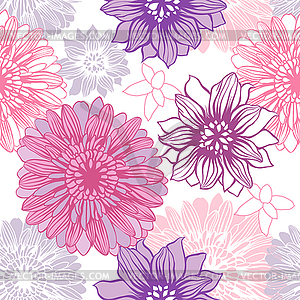 Background with flowers. (Seamless Pattern) - vector image