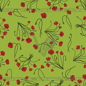 Background with flowers. (Seamless Pattern) - vector clip art