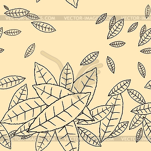 Pattern of fly leaves. seamless background - vector clipart