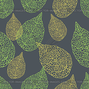 Leaves. (Seamless stylish pattern) - vector clipart