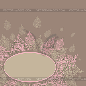 Leaves with plase for text - royalty-free vector image