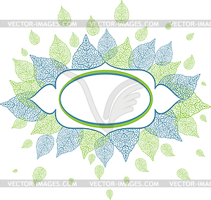 Leaves with plase for text - vector clipart