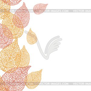 Seamless stylish pattern of leaves - vector clipart