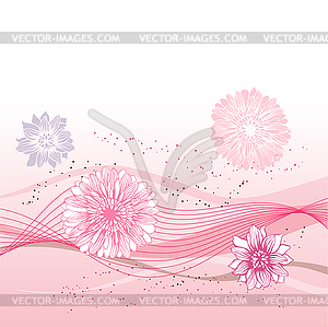 Abstract flowers background with place for your text - vector clip art